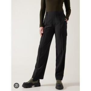 ATHLETA Vienna Cargo Pants 6T (Tall) Black Beautiful Condition 💗